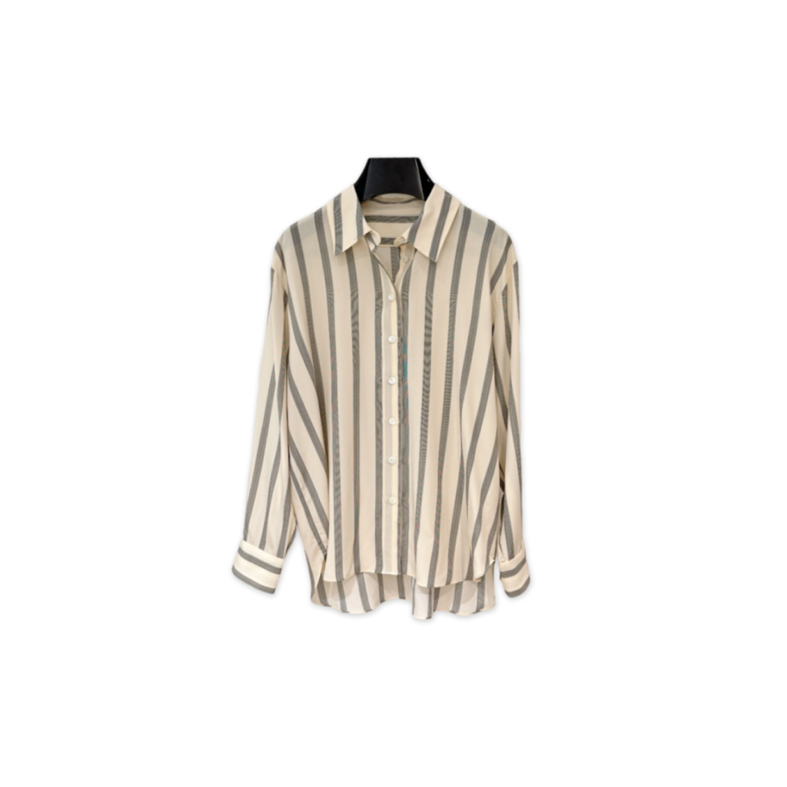 THE ROW SILK STRIPED SHIRT